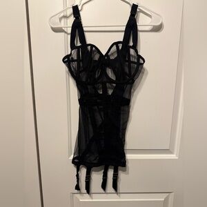 Bluebella Sheer Black Bustier